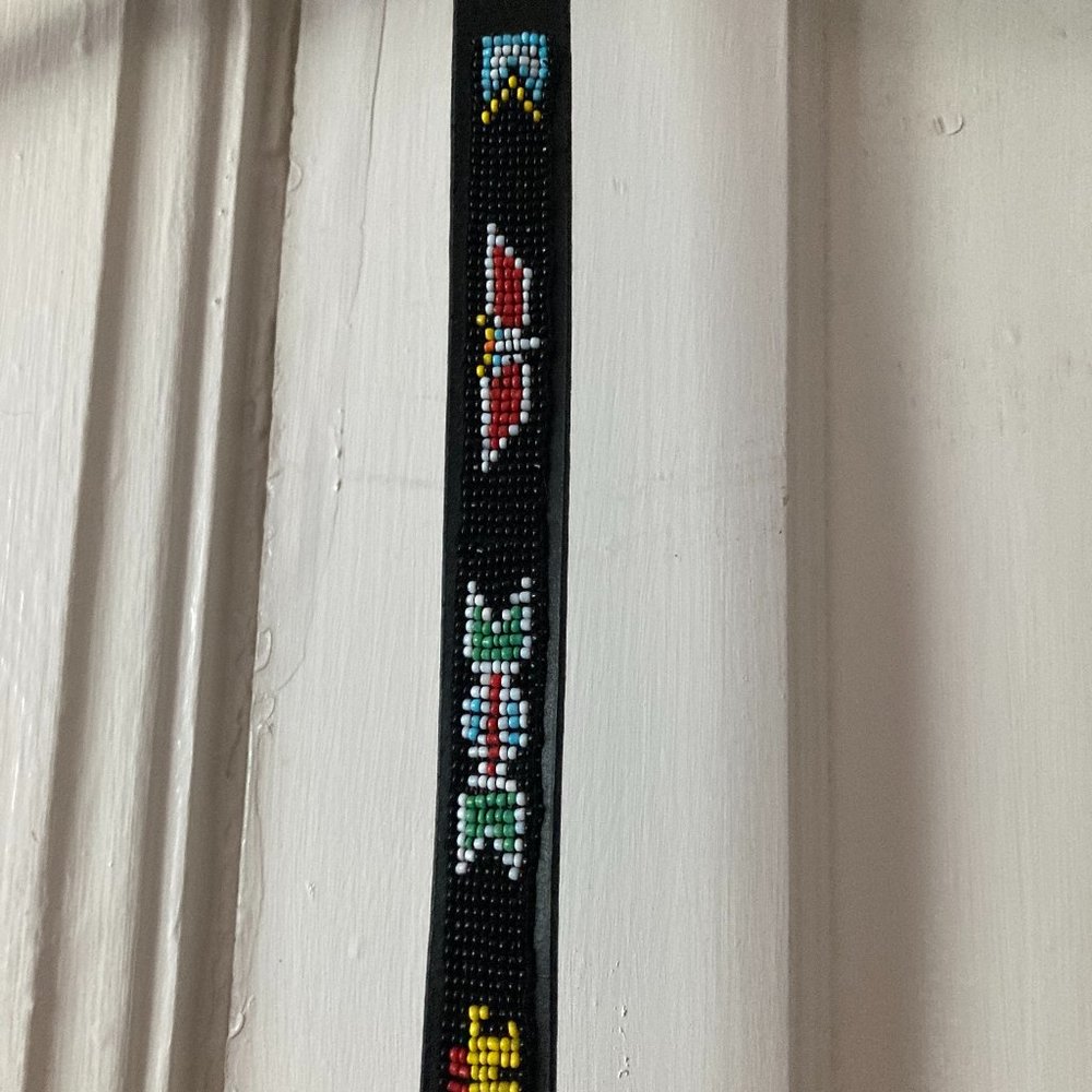 Leather Beaded Belt